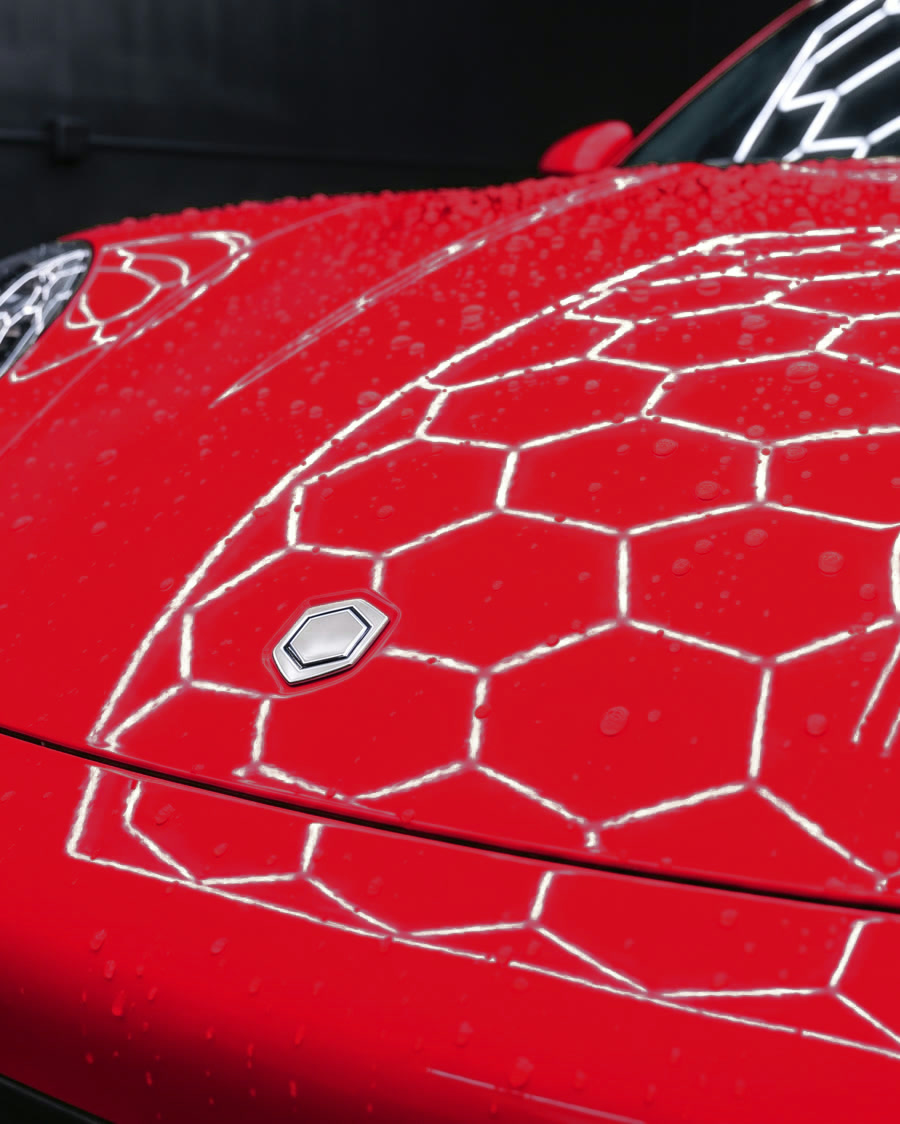 Water beading on coated paint